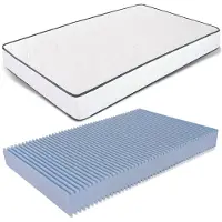 OEM Colchones enrollables de 140x185 cm, 14 cm de alto, de poliuretano, hipoalergénicos, de color blanco