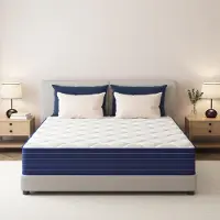 OEM Colchón de 135x190x25 cm, con gel viscoelástico, 7 zonas de confort y núcleo de muelles ensacados