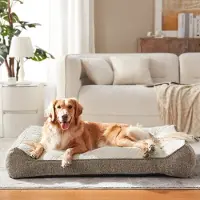 Merkloos Cama ortopédica para perros grandes - Beige - 107 x 76 x 24 cm