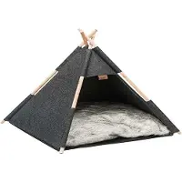 Markenlos Cojín interior gris de 55x65x55 cm para gatos y perros