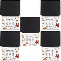 Merkloos Calendario de pared pequeño 2025 - Paquete de 5 unidades, autoadhesivo