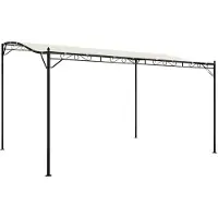 Selius Pérgola para jardín - Color crema - Poliéster - 12 m² de superficie cubierta - Estructura de acero - Resistente al agua