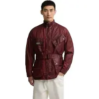 Barbour para hombre. MCA1155 Chaqueta Distressed 90th Anniversary A7 burdeos (40), Rojo, Casual, Algodón, internationa