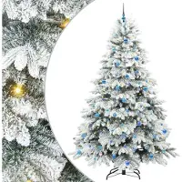 Syfax Árbol de Navidad artificial con 300 LED 240 cm PE y PVC