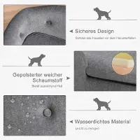 StarTech.com Cama para perros - Sofá para perros con cojín - Funda de felpa - Relleno de espuma - Bolsillo trasero - Blanco