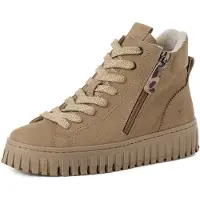 Tamaris Botines con cordones beige oscuro