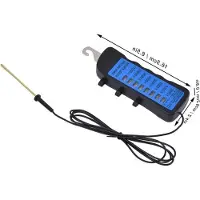 Markenlos Probador de tensión para cercas, con un rango de medición de 2000-12000V, equipado con 8 indicadores luminosos de neón, ideal para granjas, jardines y establos