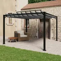 Selius Pérgola ajustable con cubierta de láminas - 3 x 3 metros - Estructura de aluminio