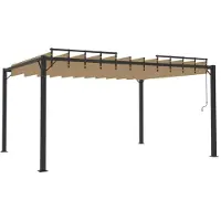 Selius Pérgola de aluminio con cubierta de lamas - 3x4 metros - Resistente al agua - Cubierta para jardín