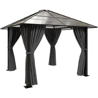 Selius Pabellón impermeable - 3x3 metros - Estructura de aluminio - Techo de policarbonato