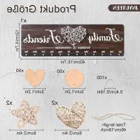 Markenlos Conjunto de calendario de cumpleaños de madera con 100 etiquetas y 4 elementos para colgar. Calendario de recordatorios para el hogar u oficina, perfecto para familia y amigos