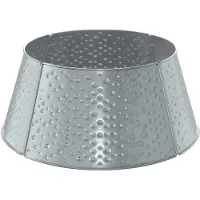 Syfax Falda de árbol de Navidad Cono Plateado Ø 62 x 25 cm Acero