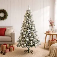 Syfax Árbol de Navidad Artificial con Adorno 120 cm 150 LED