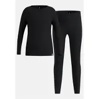 Odlo - Ropa interior técnica niños - Merino 200 Set Long Kids Black de Lana - Talla 116 cm - Negro
