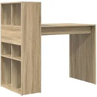 vidaXL Escritorio , estilo Sonoma, con tablero de chapa de madera, 108 x 55 x 103,5 cm