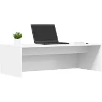 vidaXL Mesa de pared, blanca, de material compuesto de madera, 100 x 45 x 30 cm