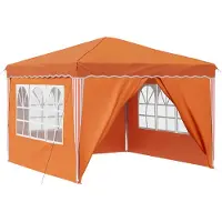 vidaXL Tienda de campaña pop-up para fiestas, 288 x 288 x 245 cm, color naranja, tela Oxford