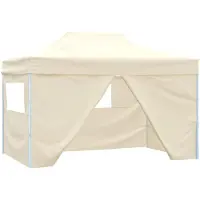 vidaXL , tienda de campaña para fiestas, 291 x 431 x 315 cm, color crema, tela Oxford