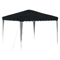 vidaXL Tienda de campaña pop-up para fiestas, 288 x 288 x 245 cm, color gris antracita, fabricada en tejido Oxford
