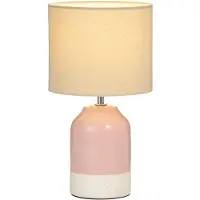 Pauleen Lámpara de mesa Sandy Glow, crema/rosa