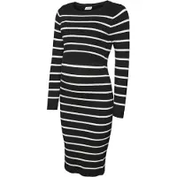 Mamalicious Vestido de punto 'New Siv June' negro / offwhite