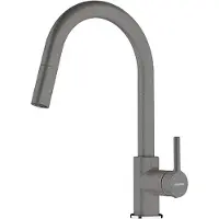 Franke Grifo de alta presión , modelo Lina J, con caño extraíble, color gris piedra, control lateral. Número de modelo: 115.0626.057.