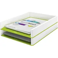 Leitz 5361 WOW Bandeja para cartas bicolor verde/blanco