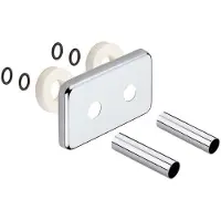 Sapho , roseta rectangular para conexión TWIN, cromada