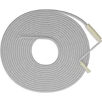 Relaxdays , espiral para limpieza de tuberías, 15 metros de longitud, para lavabos, inodoros, duchas, bañeras y desagües, fabricada en acero, color plateado