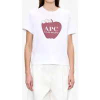 APC A.P.C. T-shirt Short Sleeve Apple White Talla: XL | Camisetas de Seda Outlet | Mujer | Blanco