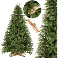 Springos Árbol de Navidad artificial Royal Trees de 220 cm – Abeto escandinavo | árbol de Navidad denso | Abeto de alta calidad que incluye soporte de madera y bolsa de almacenamiento