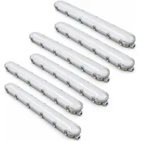 NCC-Licht 6 x LED Feuchtraumleuchte Wannenleuchte 120cm IP65 18W/24W/30W/36W 150lm/W CCT 3000/4000/6500K