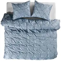 Merkloos Funda de edredón - Patrón geométrico - Azul colonial, 240x200/220 cm