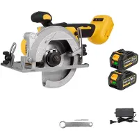 OEM Sierra circular, motor sin escobillas, ángulo de corte ajustable, juego de 2 baterías
