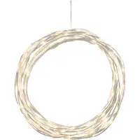 Konstsmide - Decoración LED, versátil como guirnalda de luces, color blanco, 240 diodos blancos cálidos, transformador exterior de 24V, cable blanco; 3365-100
