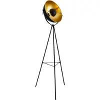 Lux.pro Lámpara de pie "Angers", 158 cm. Lámpara de pie, trípode, lámpara de pie, foco de estudio, trípode, 1xE27, 60W, metal, latón,