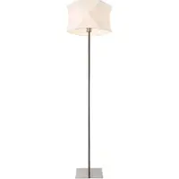 Lux.pro Lámpara de pie de 152 cm, lámpara de pie, lámpara de pie metálica, cromada/blanca []