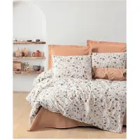 L'essentiel Maison L'Essentiel, Ropa de hogar, Oniks - CTN6423, Karamell, Juego de sábanas, 100% algodón reforzado