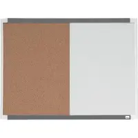 Nobo Pizarra Blanca Magnética Vertical Pequeña Con Tablero De Corcho 58x43 Cm