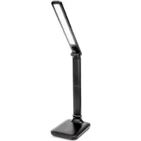 Platinet Lámpara de escritorio LED REMUS, 5W, con cargador USB, panel táctil, color negro
