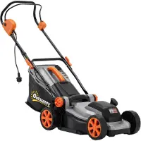Outsunny Cortacésped eléctrico de 1200 W con un ancho de corte de 34 cm y un depósito de recogida de 35 litros