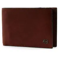 Piquadro Black Square Cartera Piel natural 12.5 cm marrón