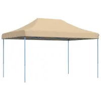 vidaXL Tienda de campaña plegable tipo pop-up, color beige, 440x292x315 cm