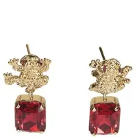 Addicted Pendientes 'Armonia' oro / rojo sangre