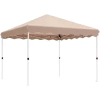Bolt Gazebo – Pabellón – Tienda de campaña para fiestas – Carpa de playa – Para terraza, jardín y celebraciones – 3x3 metros – Beige – Resistente al agua y con protección UV50+ – Altura ajustable