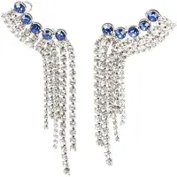 Addicted Pendientes azul cobalto / platino