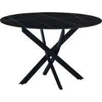 Bolt Mesa redonda , con apariencia de mármol, color , 110x110 cm. Ideal para interiores y exteriores. Diseño moderno y elegante