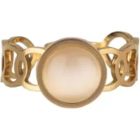 Chic by Lirette Anillo 'Stone Round' oro