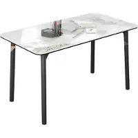 Bolt Mesa de comedor Mandino: para 4-6 personas, aspecto de mármol, rectangular, 140 cm