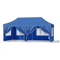 Bolt Pabellón de 3x6 metros – Tienda de campaña plegable para fiestas con 6 paneles laterales – Impermeable y protección UV50+ – Ideal para jardín, terraza y espacios exteriores – Color azul